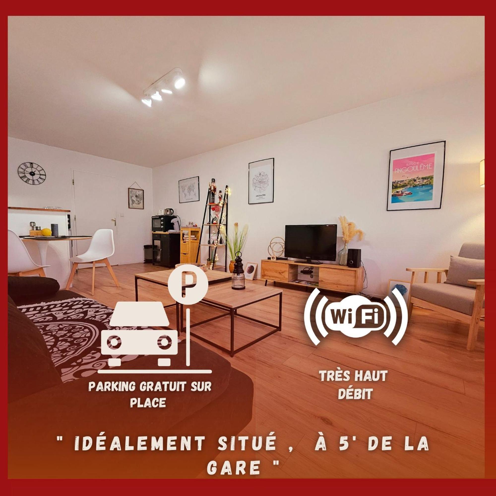Appartement Cosy Proche Gare - Fibre Optique Et Parking 앙굴렘 외부 사진